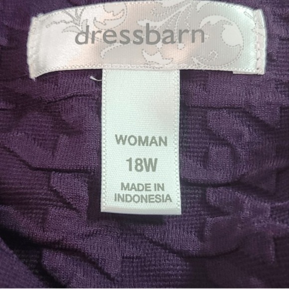 Dressbarn Purple Short Sleeve‎ Cowl Neck Dress - Picture 10 of 12
